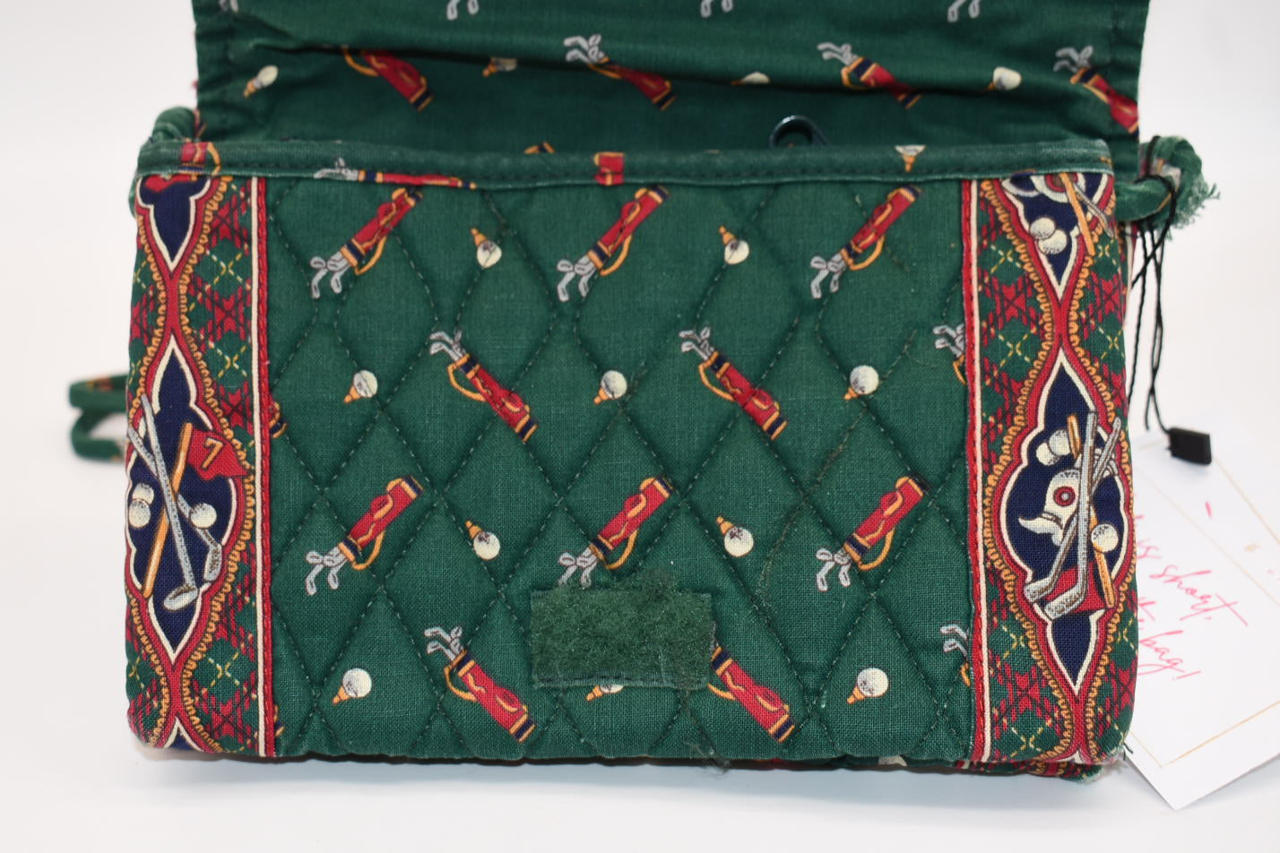 Vintage Vera Bradley Elite Crossbody Bag in "Golf Green -1995" Pattern