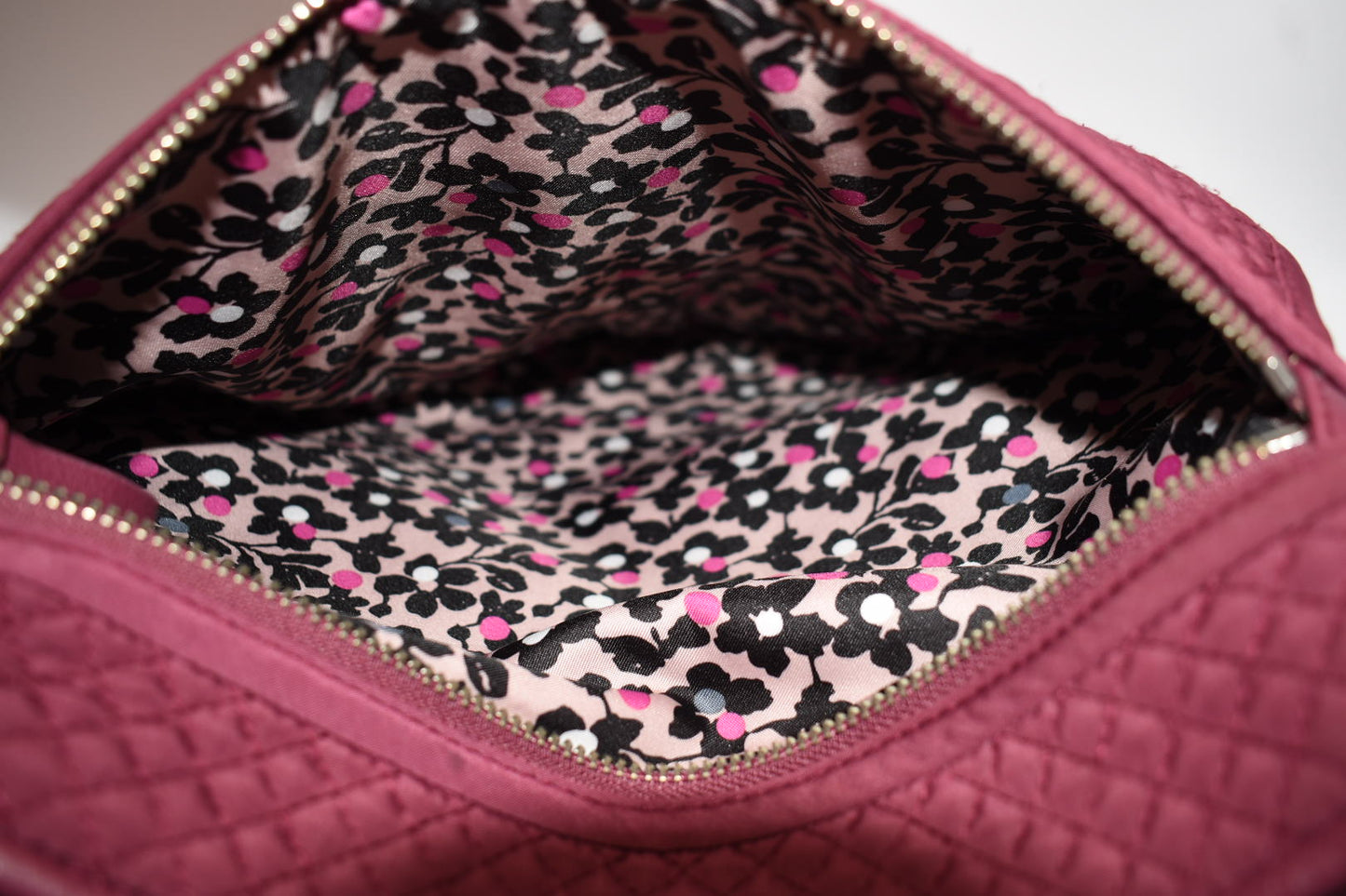 Vera Bradley Microfiber Double Zip Mailbag Crossbody Bag