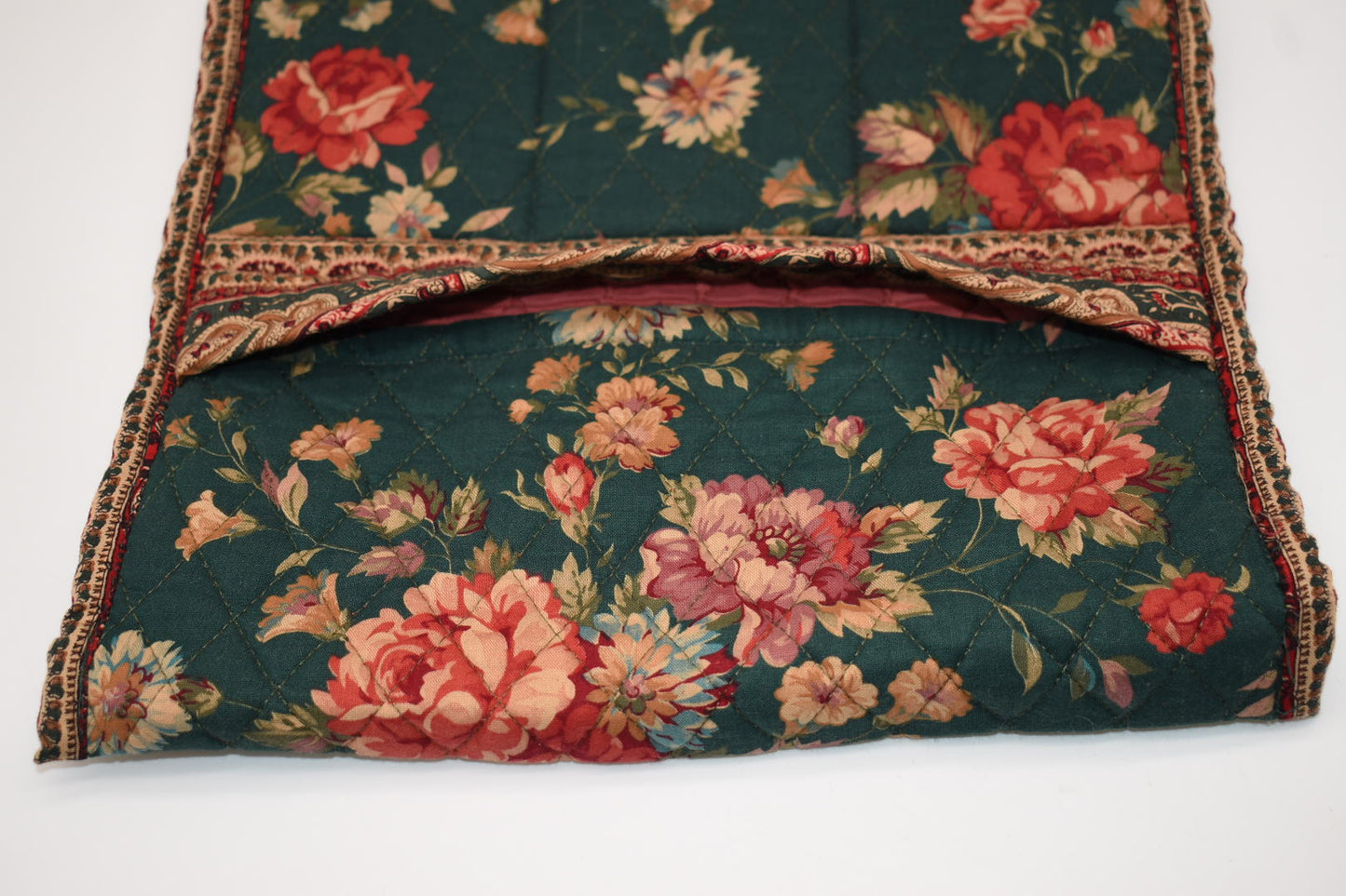 Vintage Vera Bradley Jewelry & Travel Case in "Greenbriar- 1987" Pattern