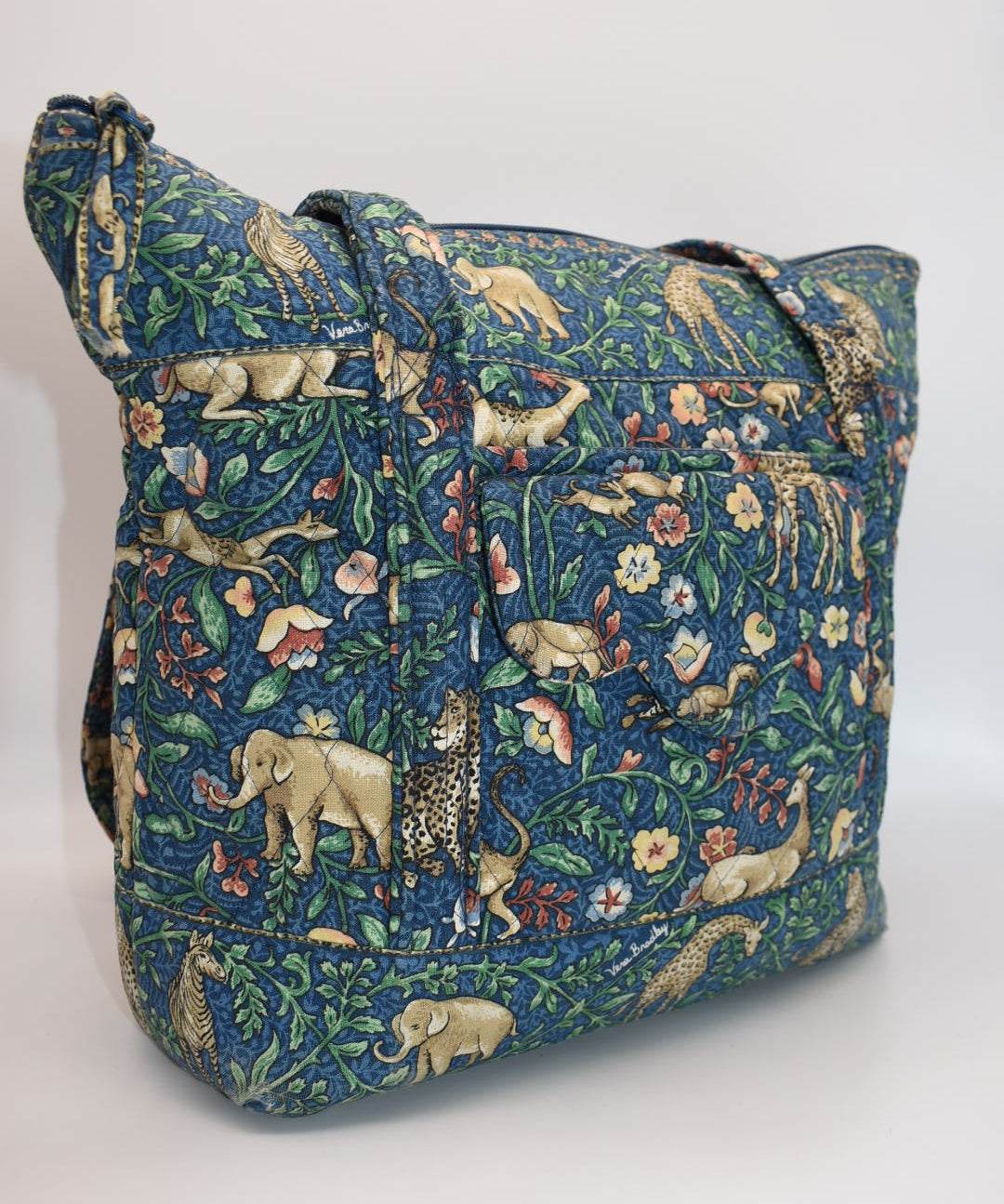 Vintage Vera Bradley Villager Tote Bag in "Animal Kingdom -2000" Pattern