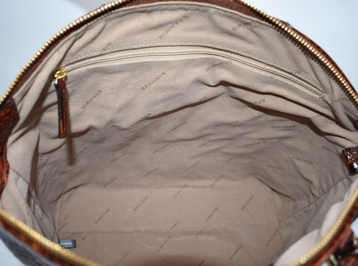 Brahmin Large Duxbury Satchel Bag in Pecan Melbourne