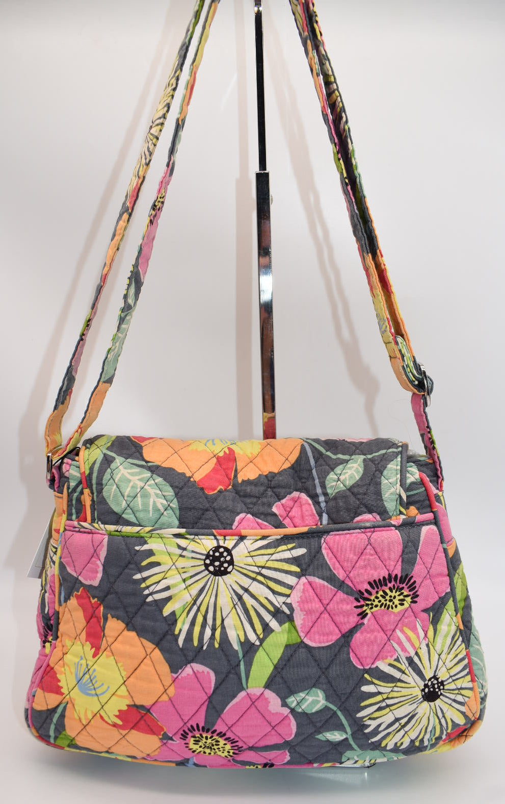 Vera Bradley Convertible Flap Shoulder Bag in "Jazzy Blooms" Pattern