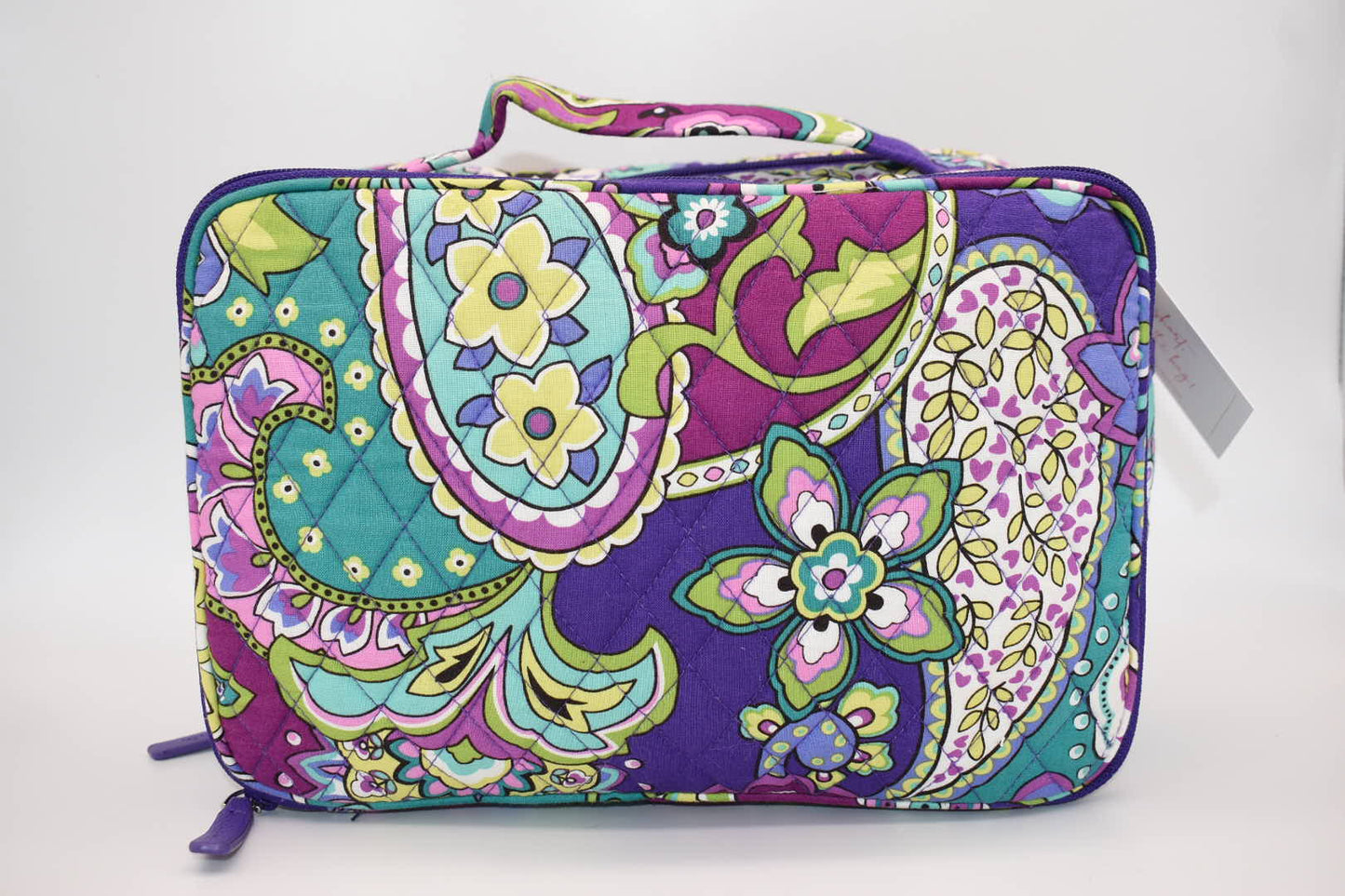 Vera Bradley Large Blush & Brush Cosmetic Travel Bag in "Heather" Pattern