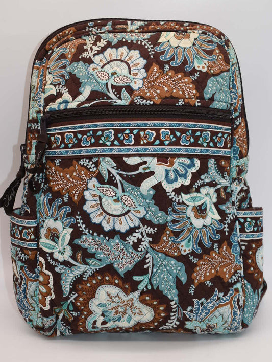 Vera Bradley Quilted Small Ultimate Backpack in "Java Blue" Pattern