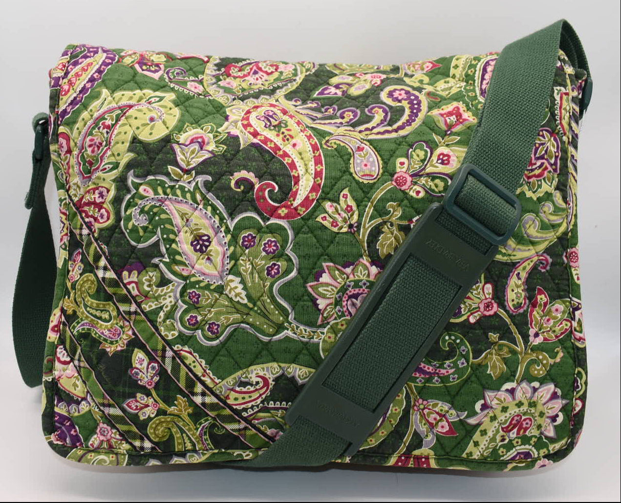 Vera Bradley Messenger Crossbody Bag in "Chelsea Green" Pattern