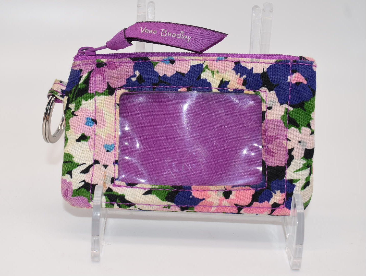 Vera Bradley Zip ID Case in "Flower Garden" Pattern