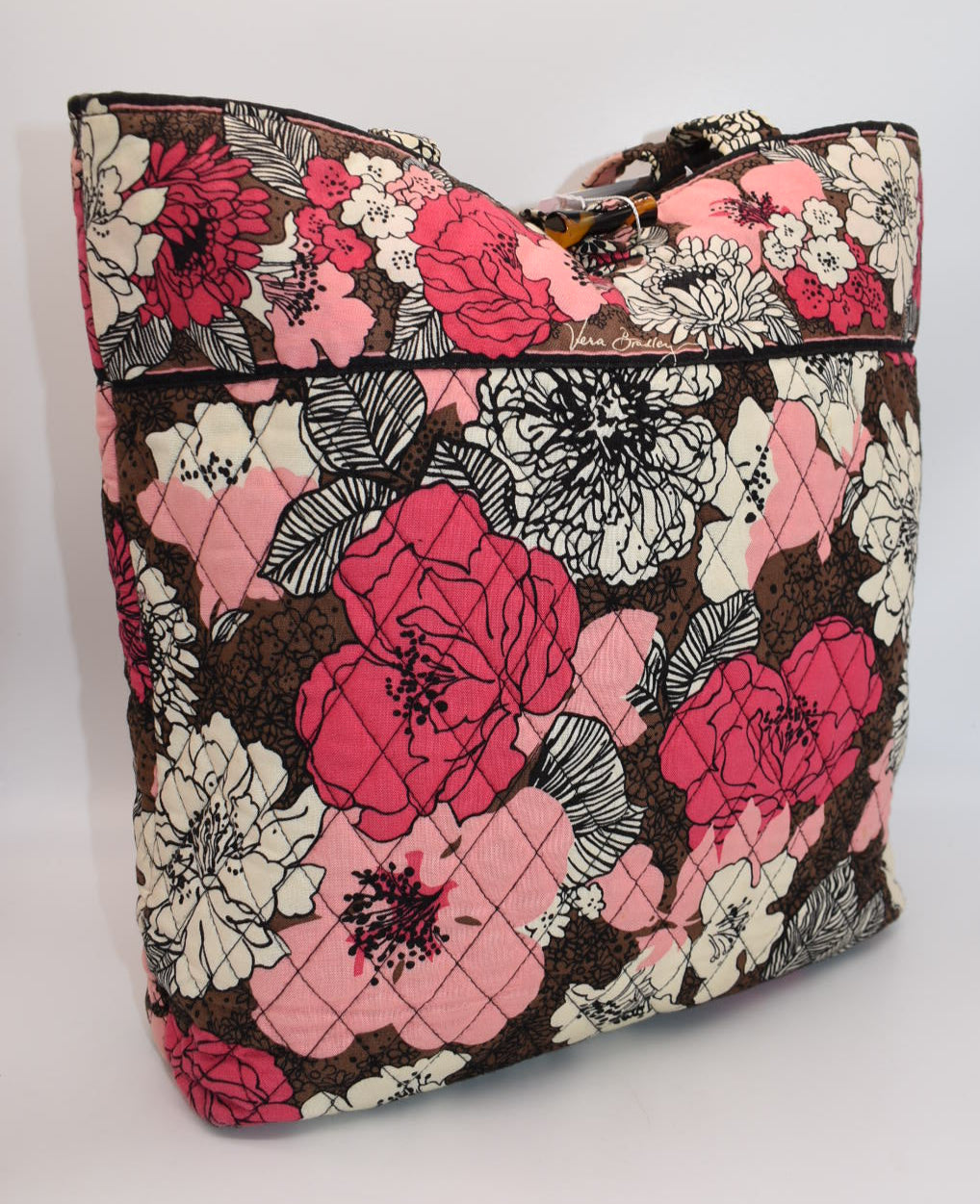 Vera Bradley Everyday Tote Bag in "Mocha Rouge" Pattern