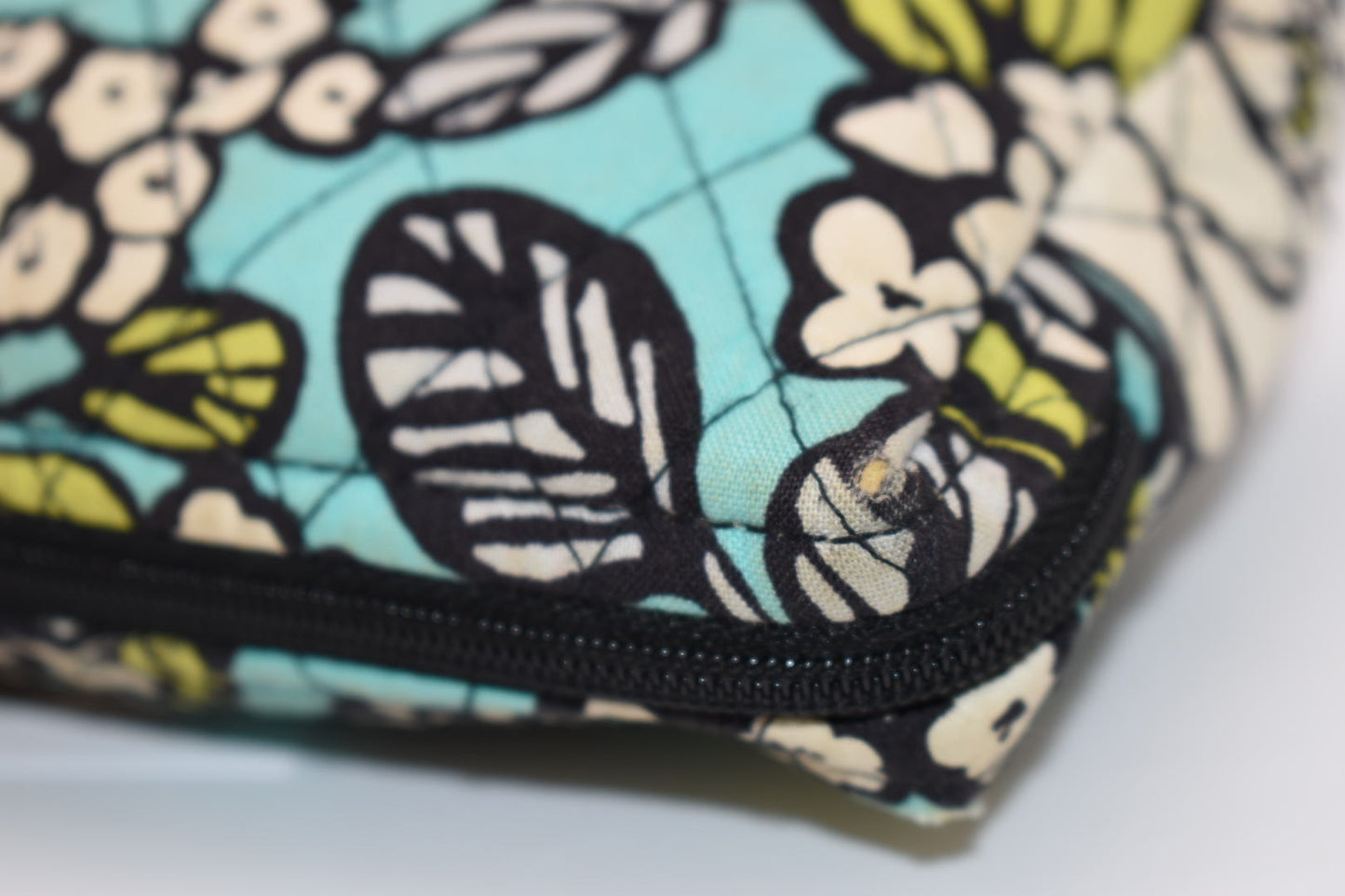 Vera Bradley Medium Cosmetic Bag in "Slate Blooms" Pattern