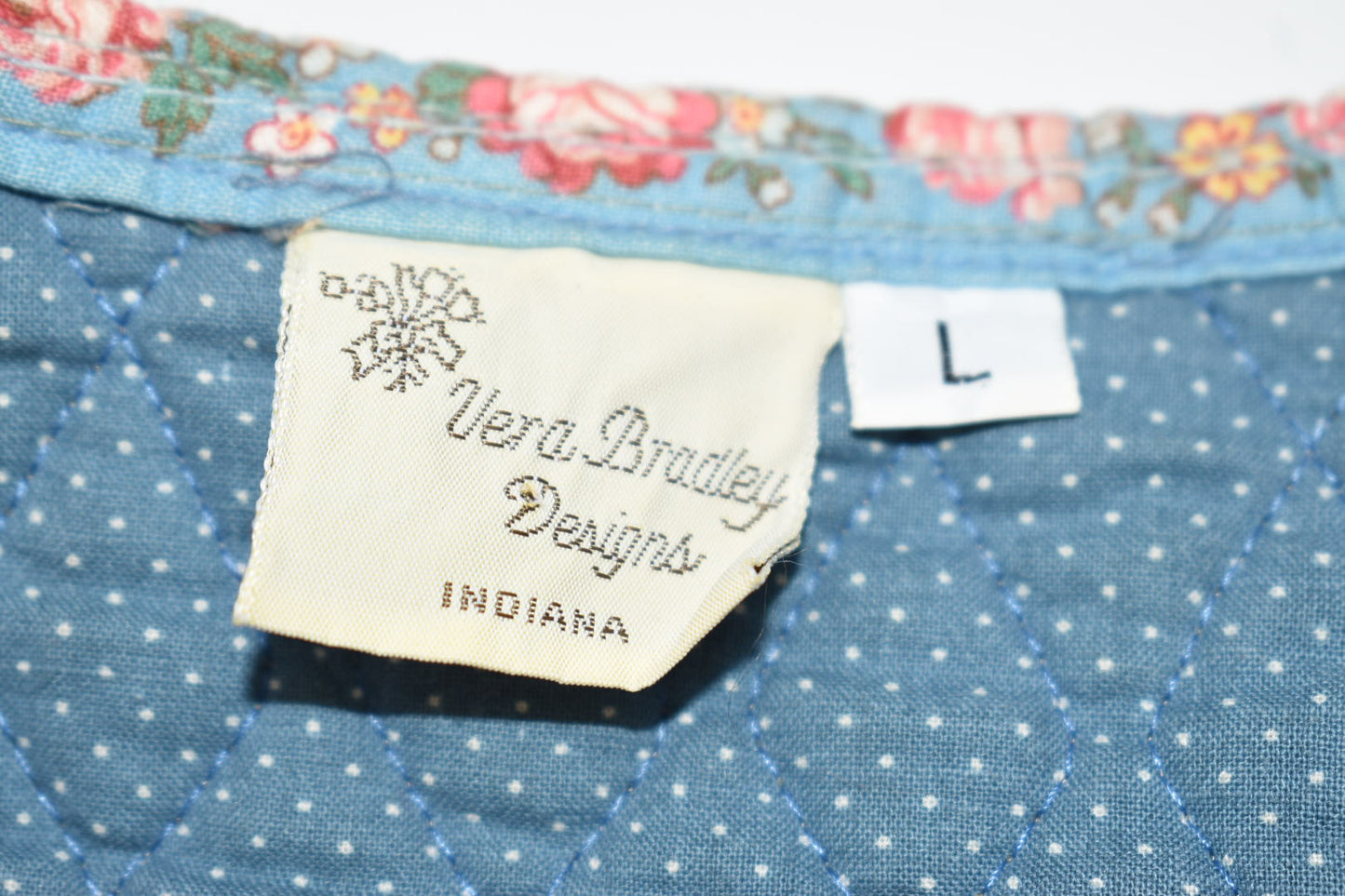 Vintage Vera Bradley Large Cropped Jacket in "Sky Blue Paisley -1987" Pattern