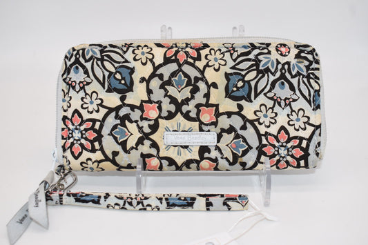 Vera Bradley RFID Accordion Wristlet in "Lisbon Medallion" Pattern