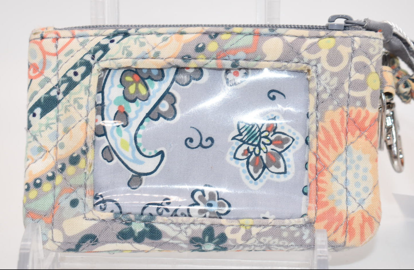 Vera Bradley Zip ID Lanyard in "Citrus Paisley" Pattern