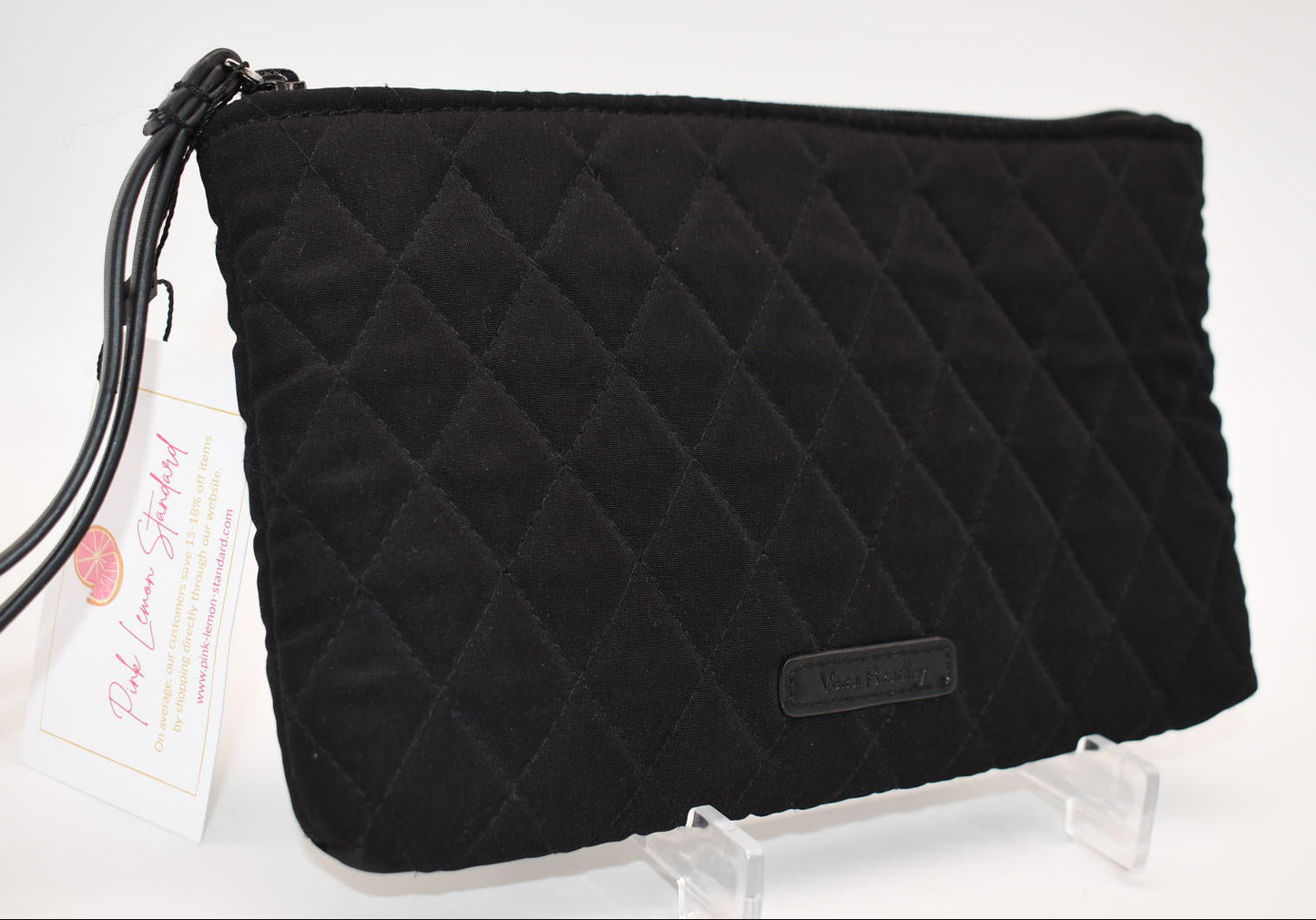 Vera Bradley Microfiber RFID All-Day Simple Wristlet in Black