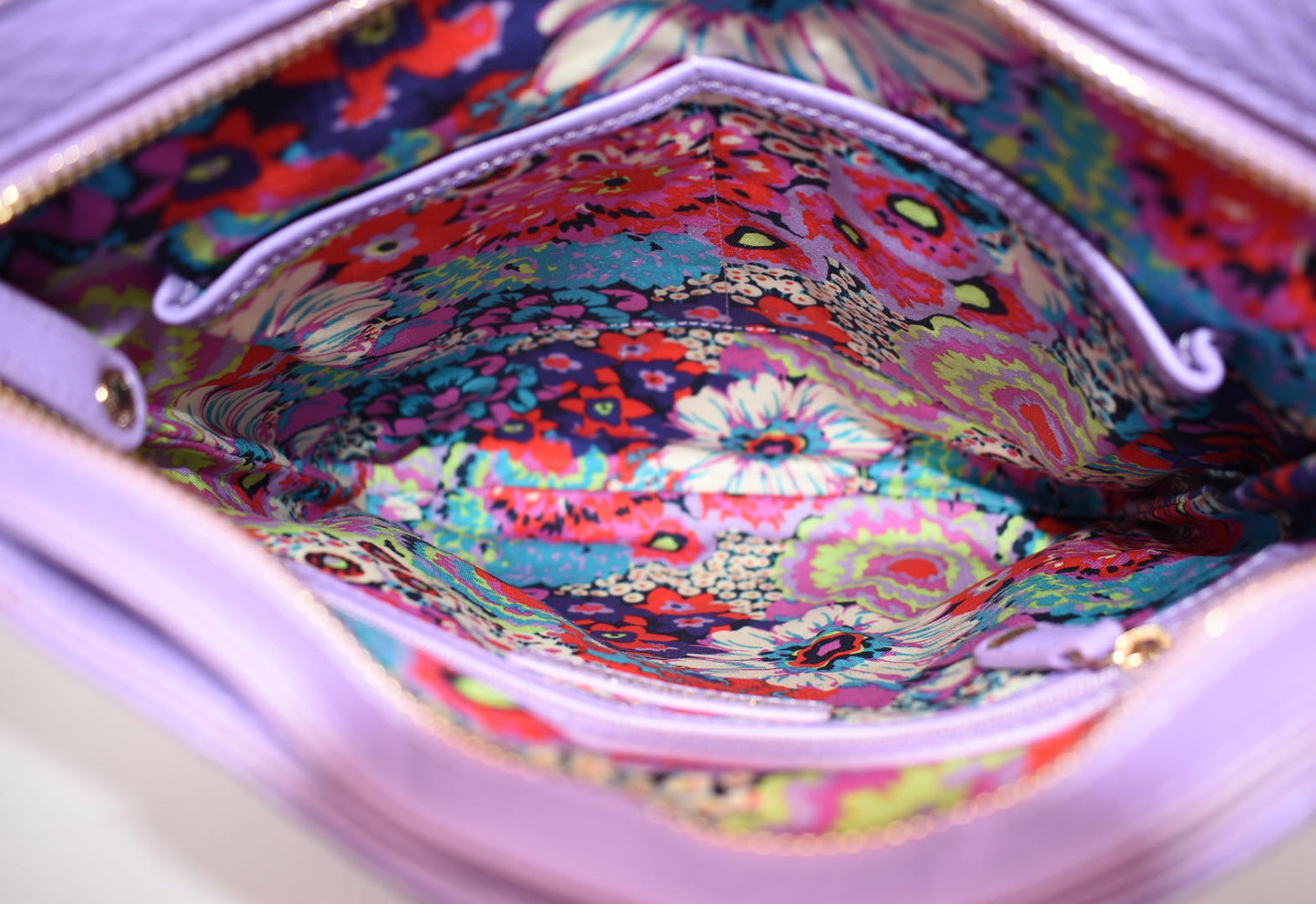 Vera Bradley Quilted Leather Molly Crossbody Bag in Lavendar