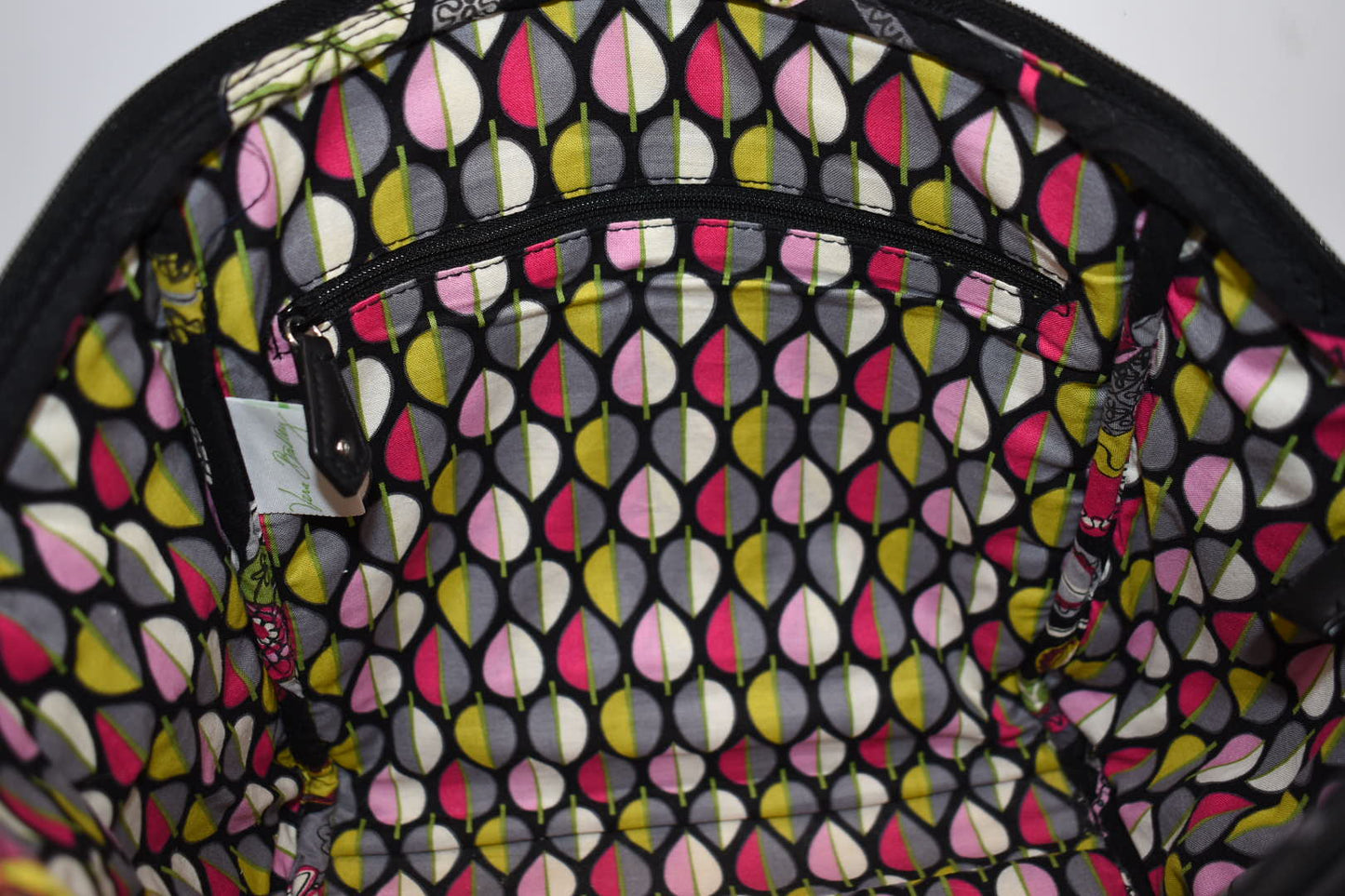 Vera Bradley Trimmed Satchel Bag in "Moon Blooms" Pattern