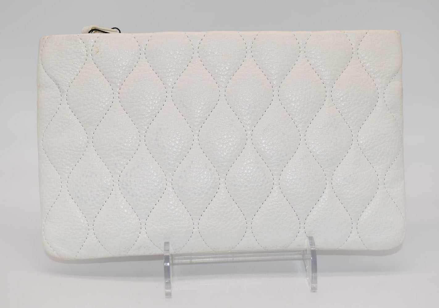 Vera Bradley Quilted Mia Leather Wristlet in White