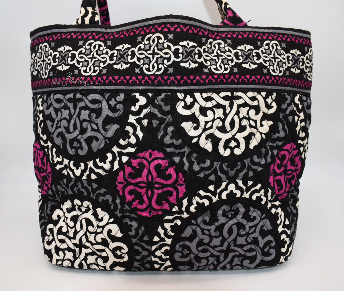 Vera Bradley Medium Open Tote Bag in "Canterberry Magenta: Pattern