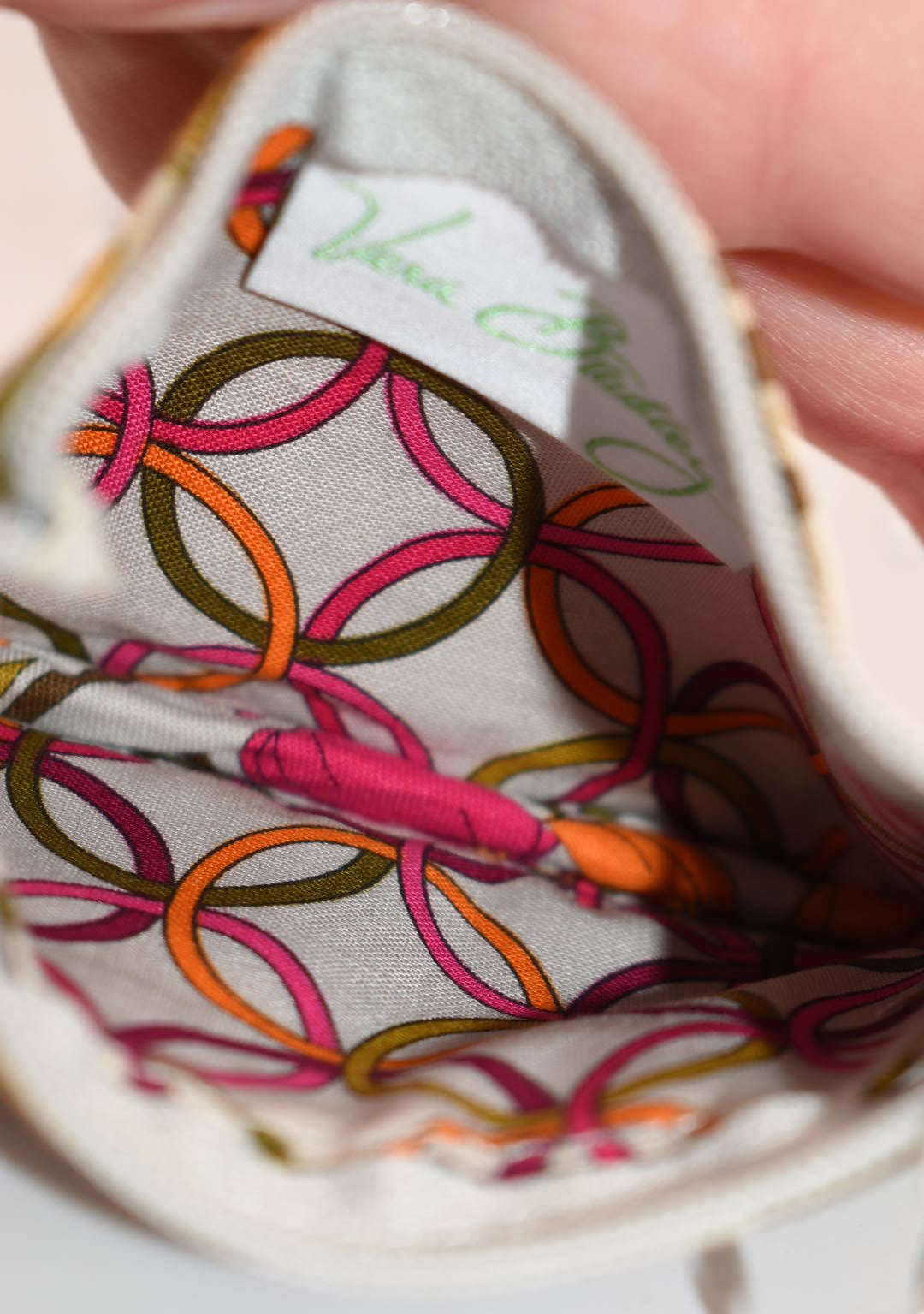 Vera Bradley Clip Zip ID Case in "Tea Garden" Pattern