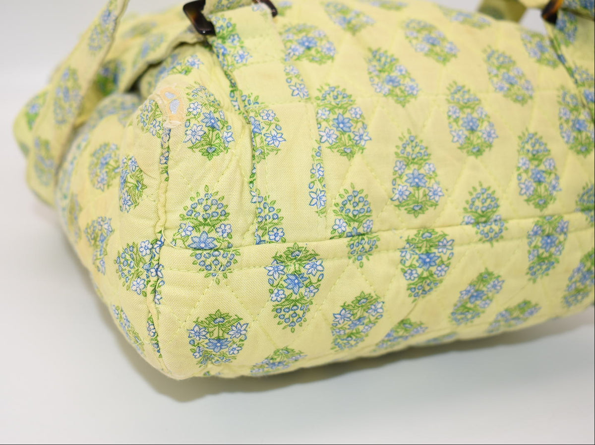 Vera Bradley Small Quilted Cotton Backpack in "Citrus Elephant" Pattern