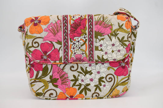 Vera Bradley Rachel Convertible Crossbody Shoulder Bag in "Tea Garden" Pattern