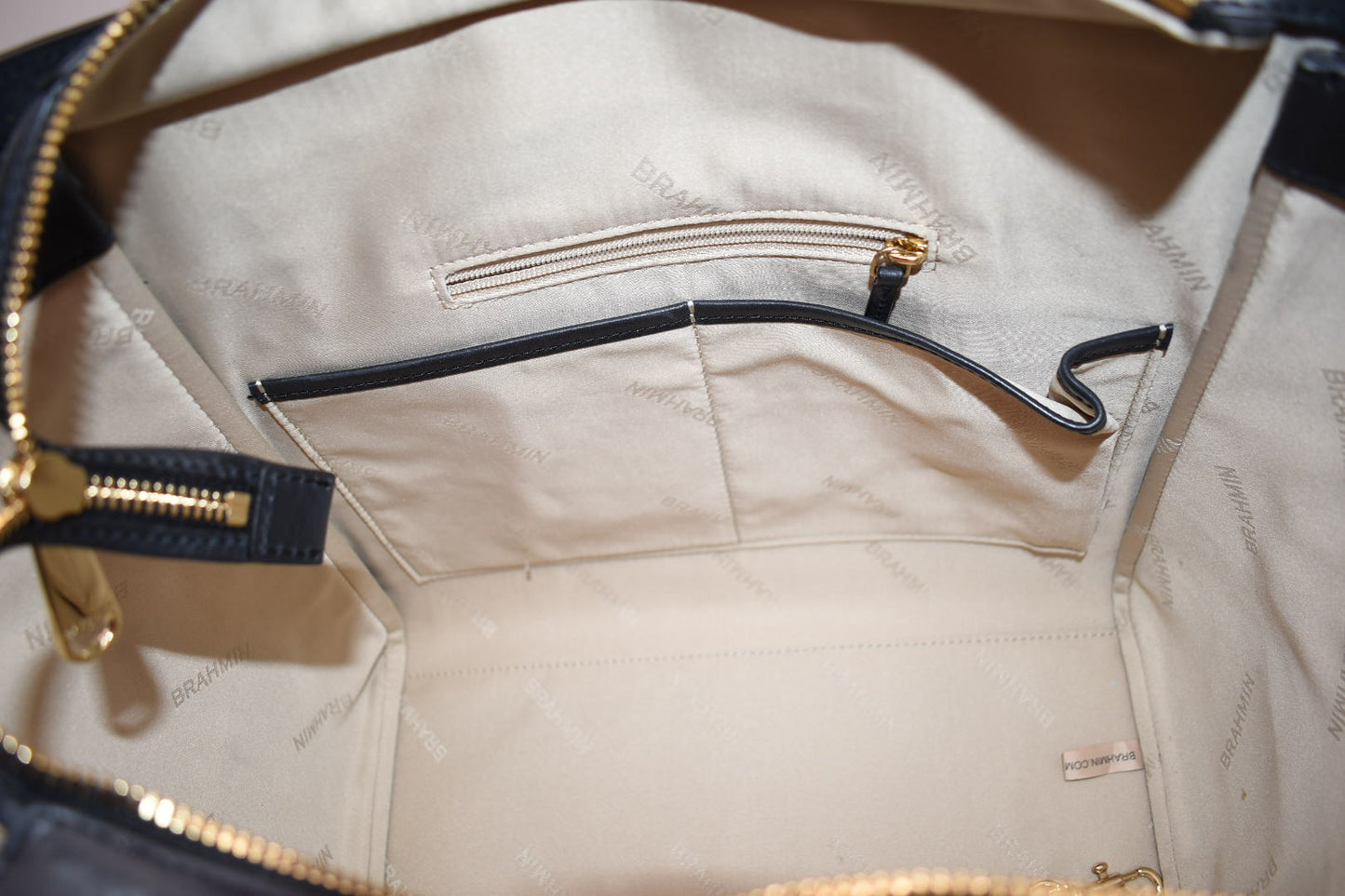 Brahmin Aubree Satchel Bag in Black Vik