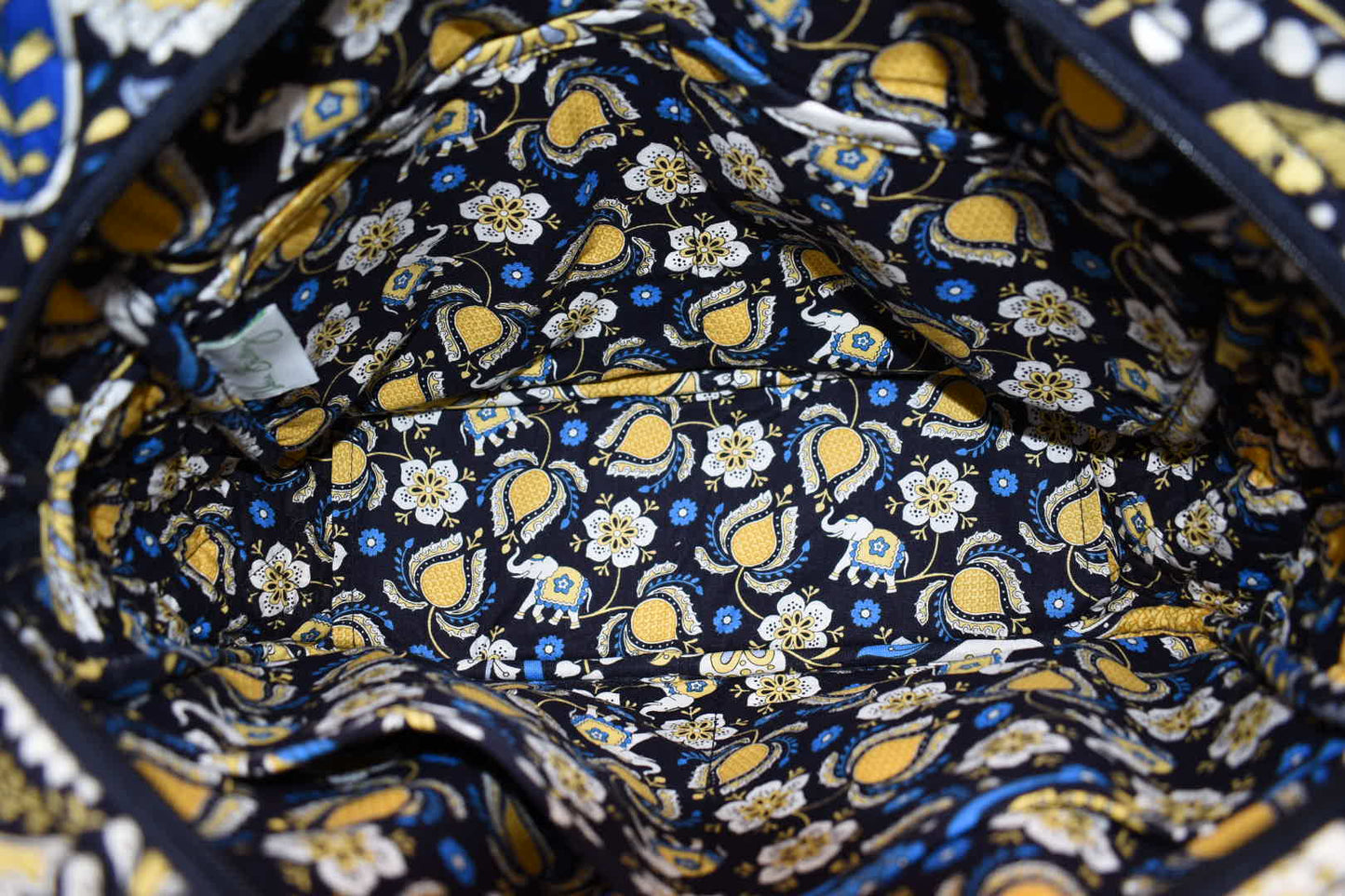 Vera Bradley Sweet Pleat Zip Tote Bag in "Ellie Blue" Pattern