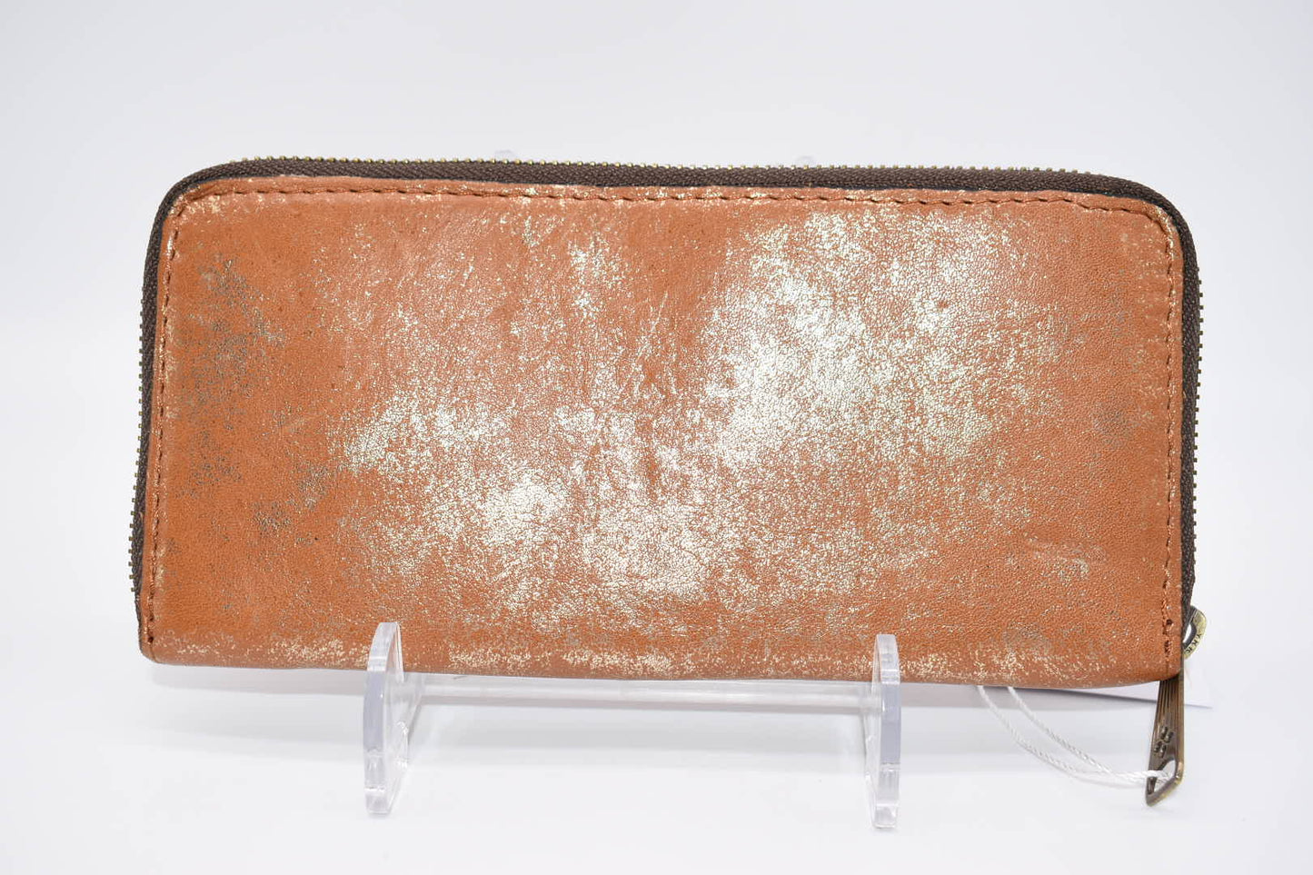 Patricia Nash Laurie Leather Wallet in Tan & Gold Shimmer