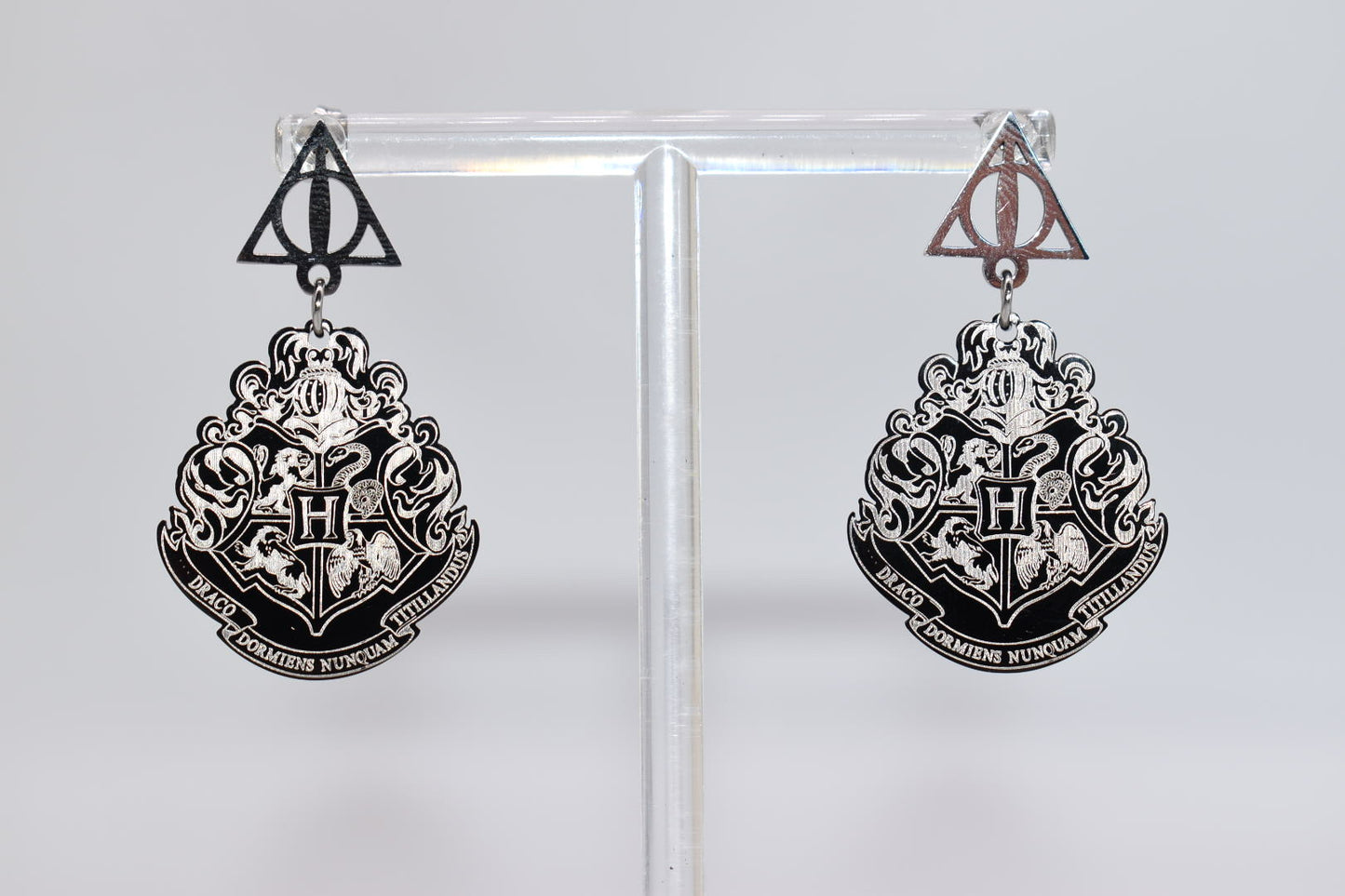 Statement Earrings:  Harry Potter Hogwarts Drop Earrings
