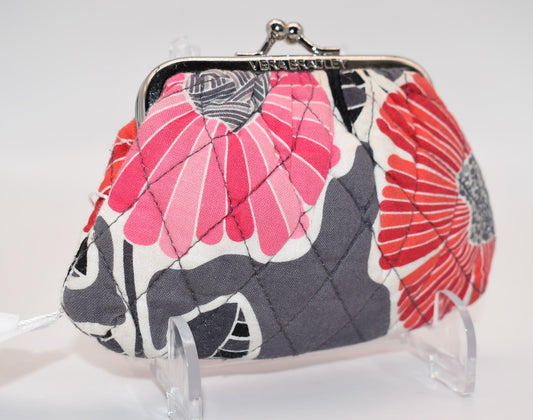 Vera Bradley Double Kisslock Coin Pouch in "Cheery Blossom" Pattern