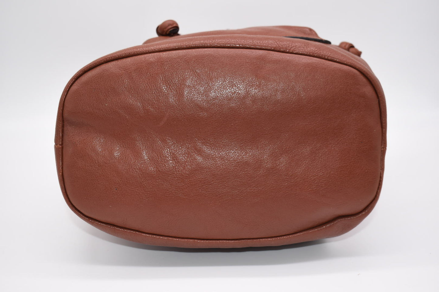 Frye Olivia Leather Bucket Bag in Cognac Brown