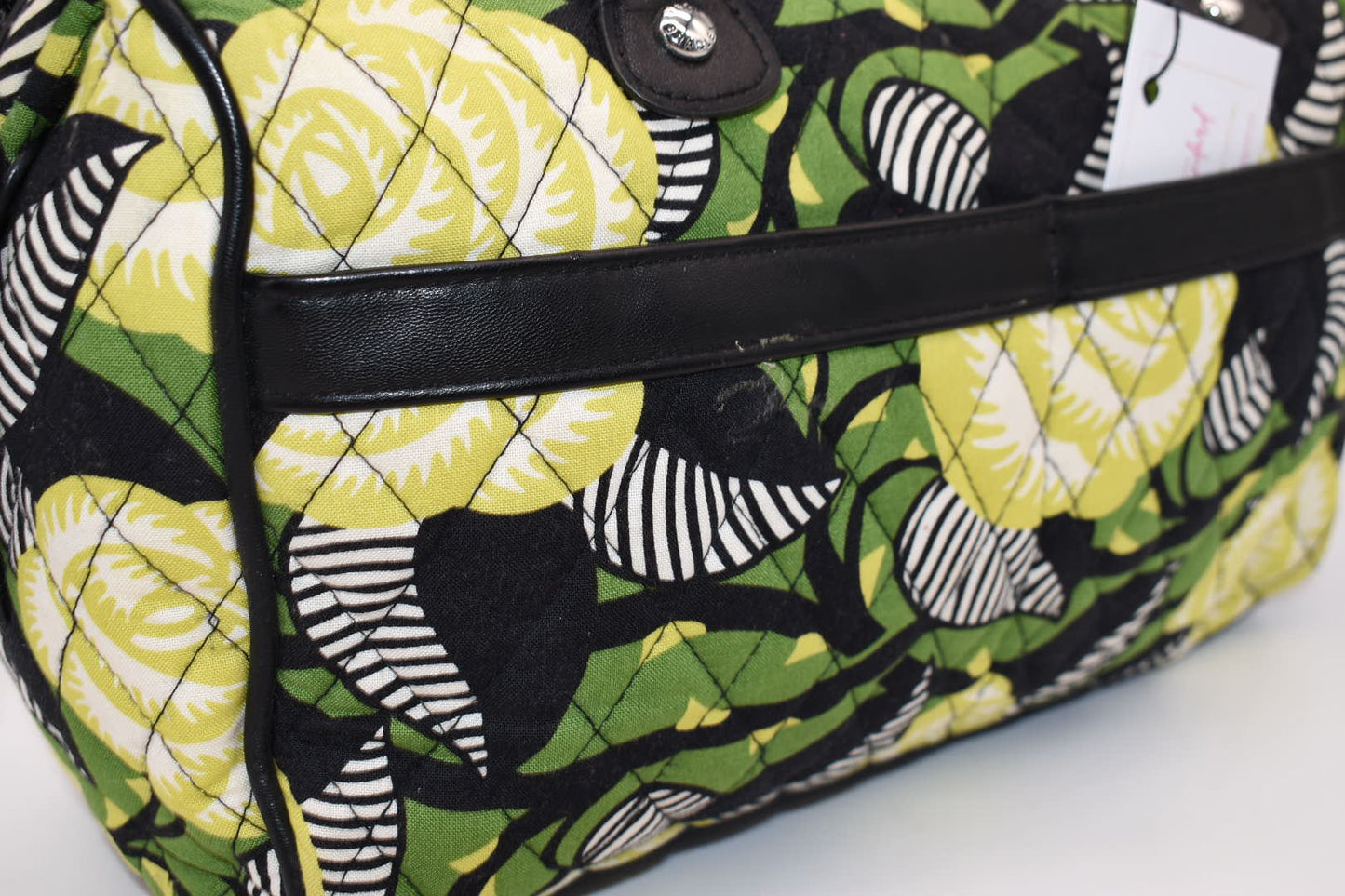 Vera Bradley Quilted Emma Satchel Bag in "La Neon Rose" Pattern