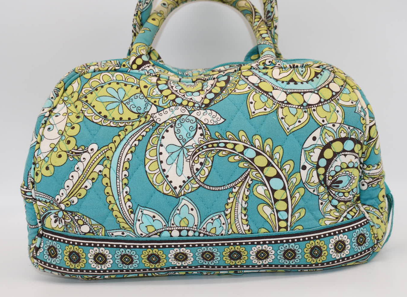 Vera Bradley Small Bowler Satchel Bag in "Peacock" Pattern