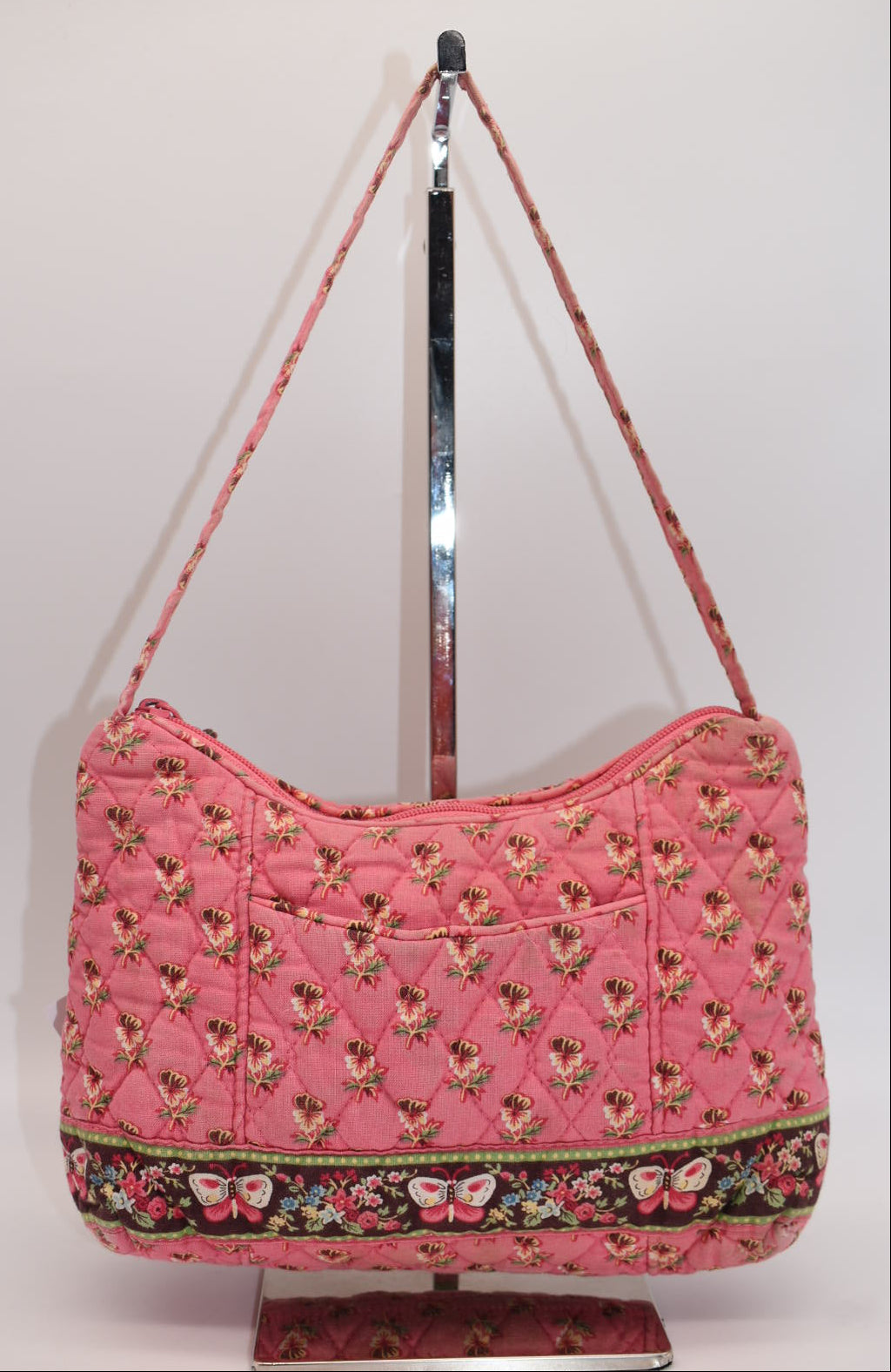 Vera Bradley Molly Shoulder Bag in "Pink Pansy" Pattern
