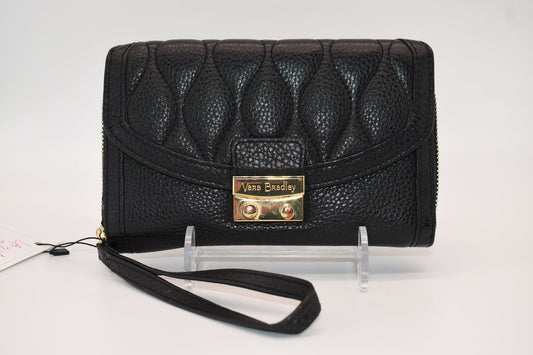 Vera Bradley Quilted Leather Ultimate Wristlet Wallet in Black
