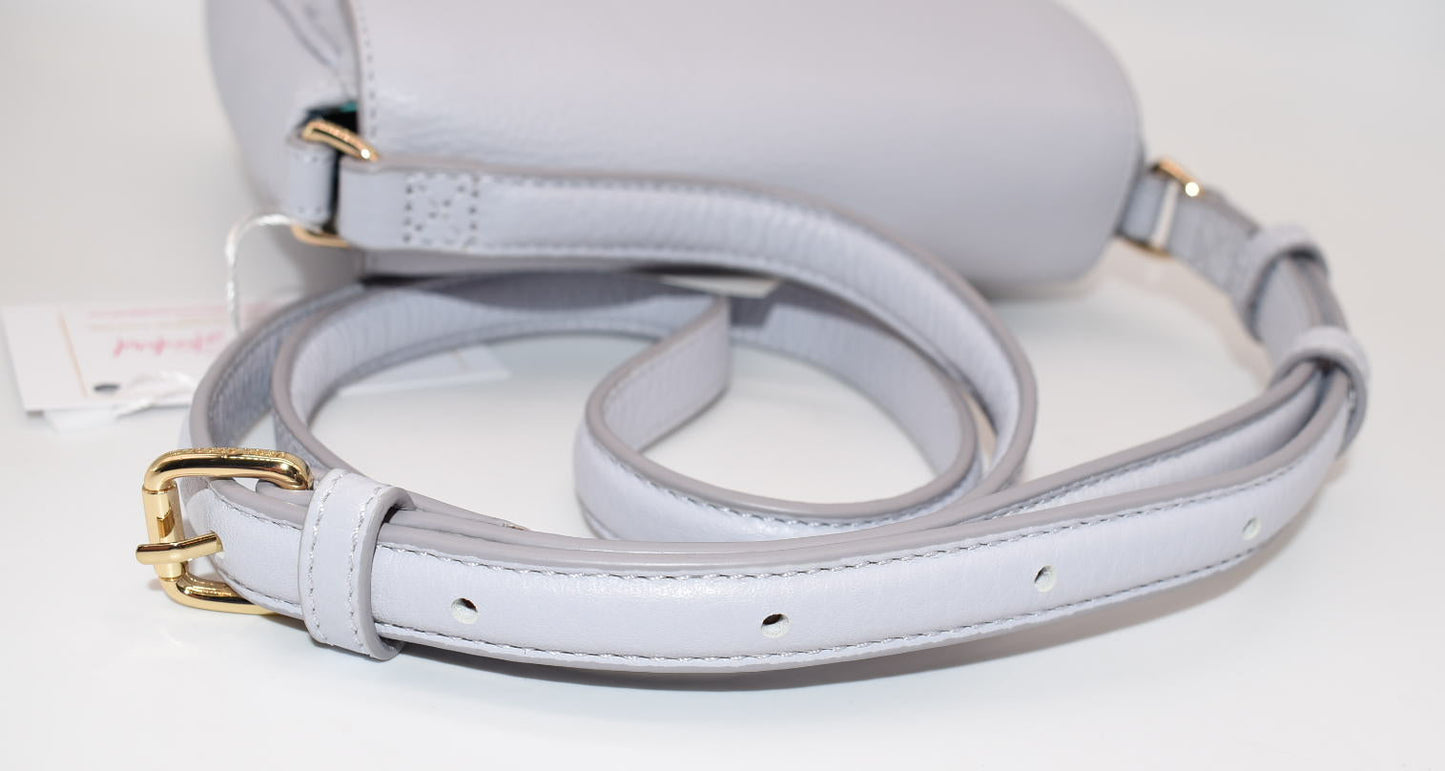 Vera Bradley Sarah Quilted Leather Crossbody Bag in Cloud Gray