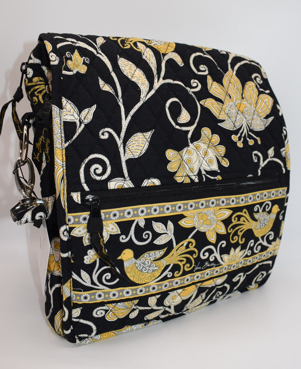 Vera Bradley Mailbag Crossbody Bag in "Yellow Bird" Pattern