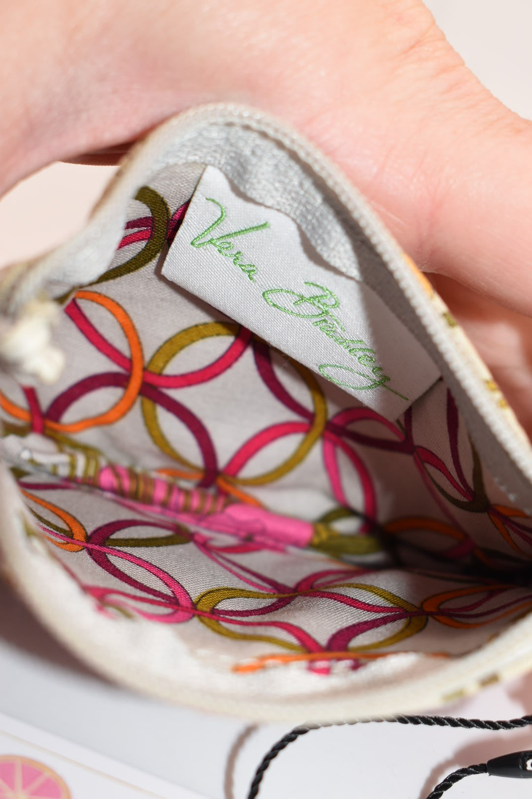 Vera Bradley Clip Zip ID Case in "Tea Garden" Pattern