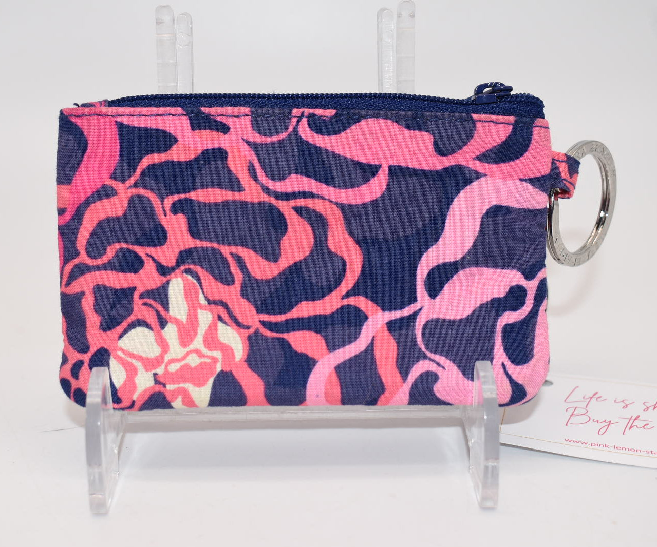 Vera Bradley Zip ID Case in "Katalina Pink" Pattern