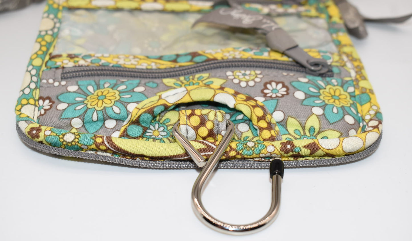 Vera Bradley Hanging Jewelry Travel Bag in "Lemon Parfait" Pattern