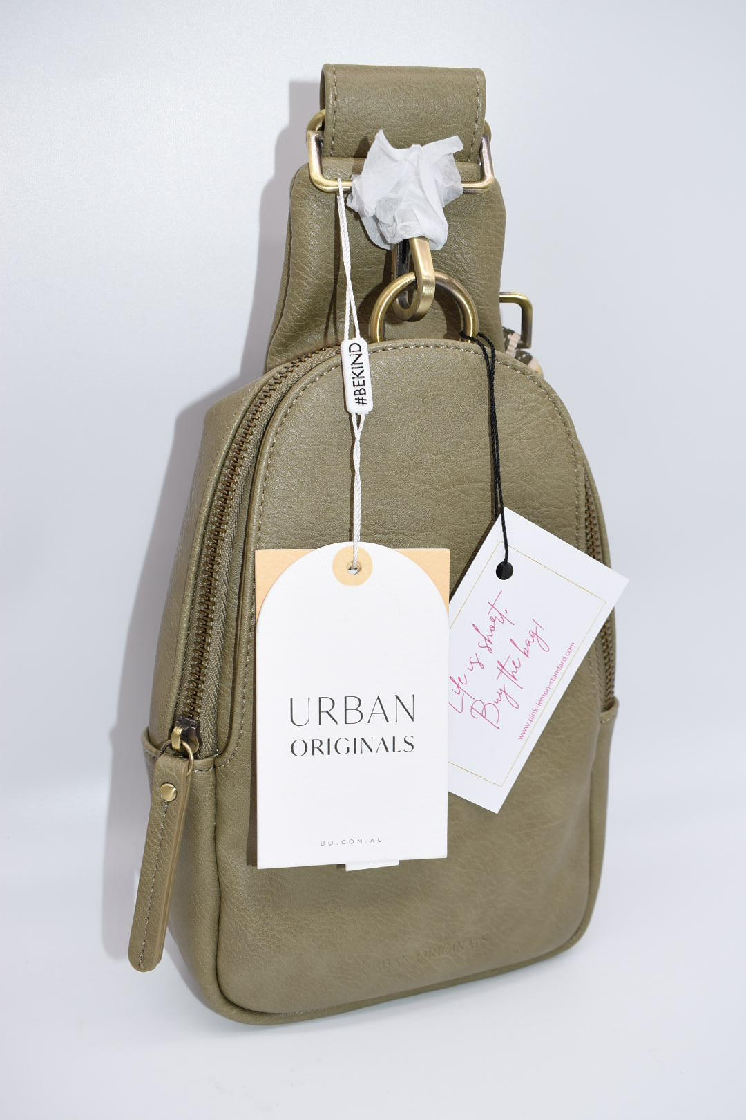 Urban Originals Liberty Sling Bag in Khaki / Brown
