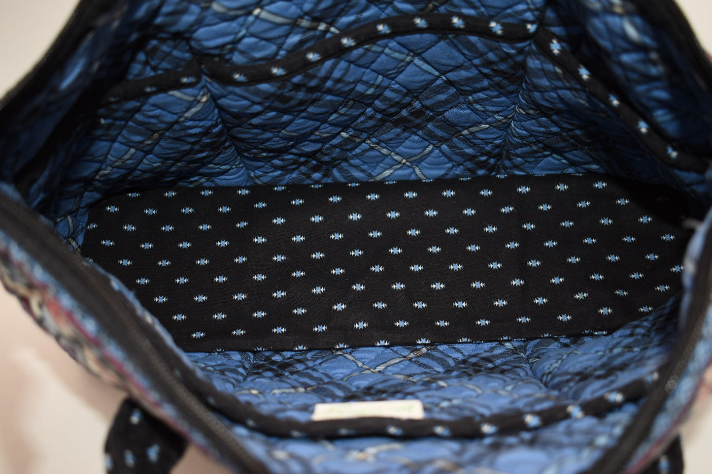 Vera Bradley Large Betsy Shoulder Bag in "Alpine Black" Pattern
