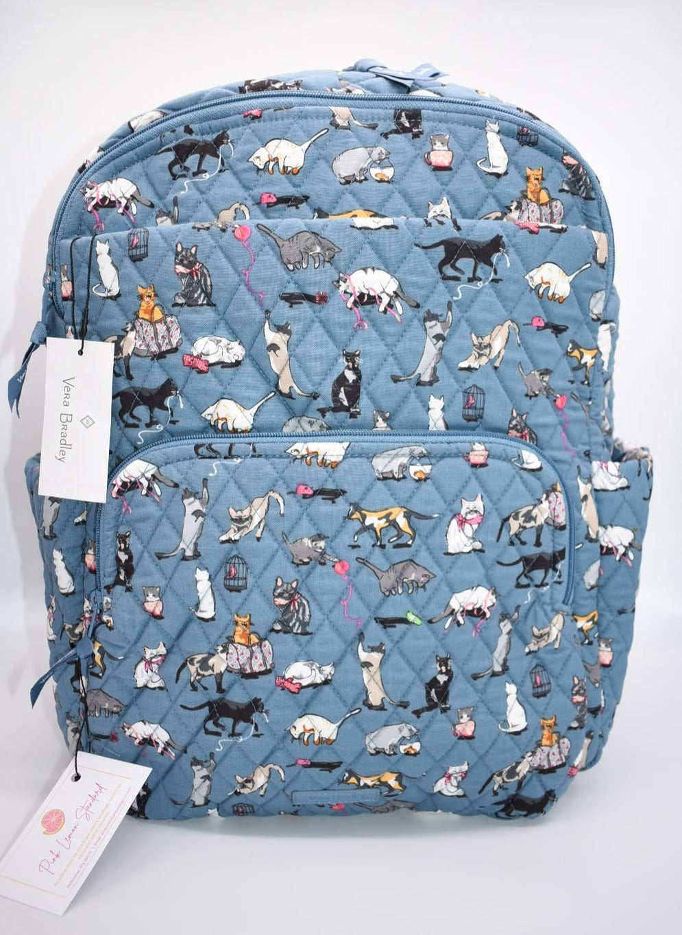 Vera Bradley Large Essential Backpack in "Cat's Meow" Pattern