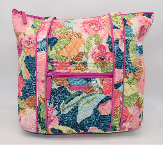 Vera Bradley Iconic Villager Tote Bag in "Superbloom" Pattern