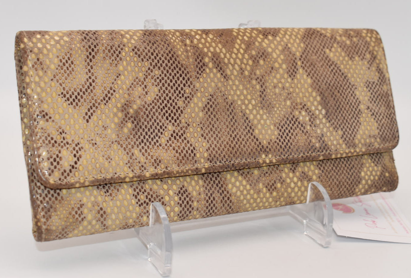 HOBO INTL Ardor Large Trifold Wallet in Exotic Print