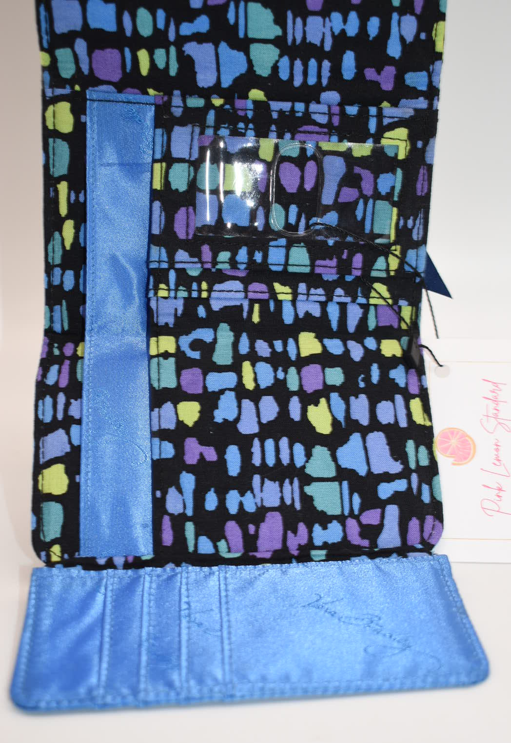 Vera Bradley Compact Trifold Wallet in "Indigo Pop" Pattern