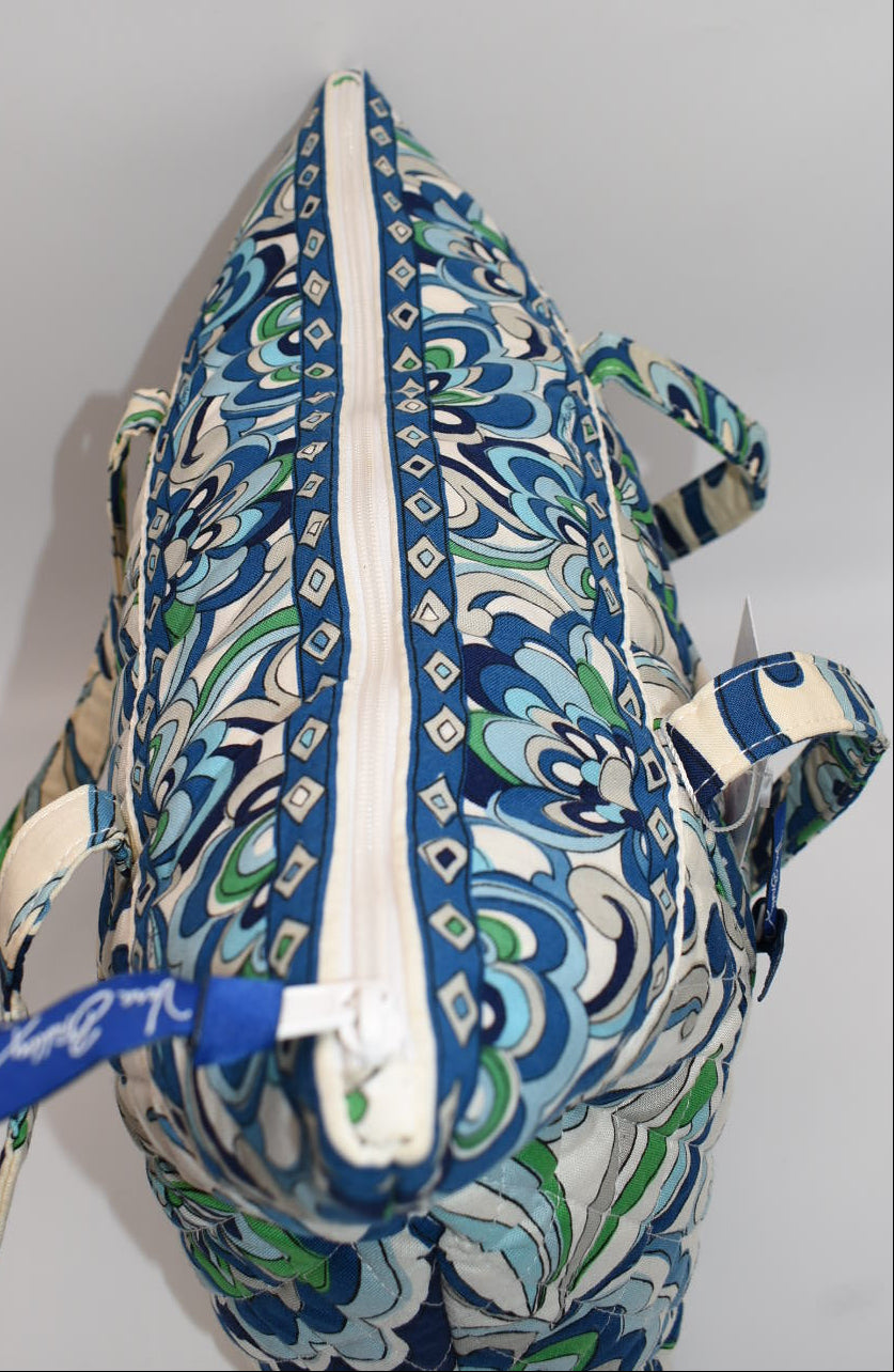 Vera Bradley Villager Tote Bag in "Mediterranean White" Pattern