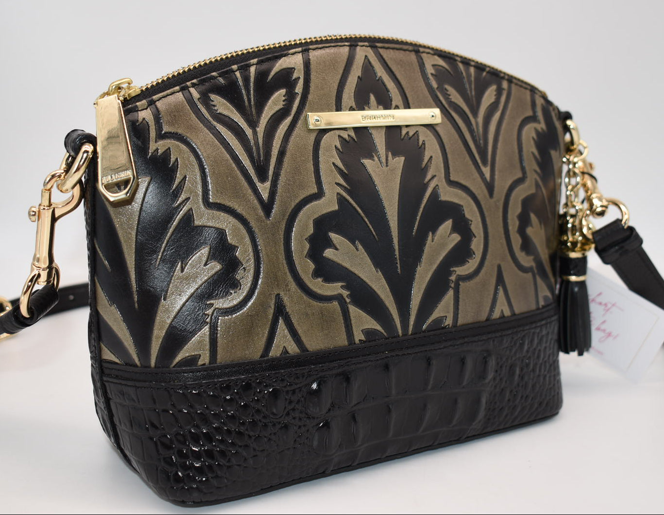 Brahmin Mini Duxbury Crossbody Bag in Mirage Taupe