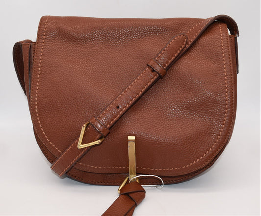 Vera Bradley Carson Leather Saddle Crossbody Bag in Acorn