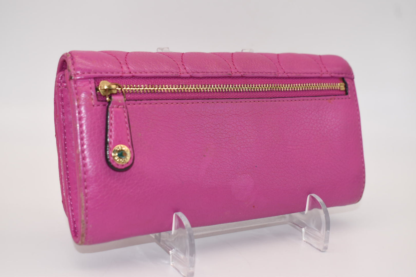 Vera Bradley Quilted Leather Audrey Wallet in Magenta