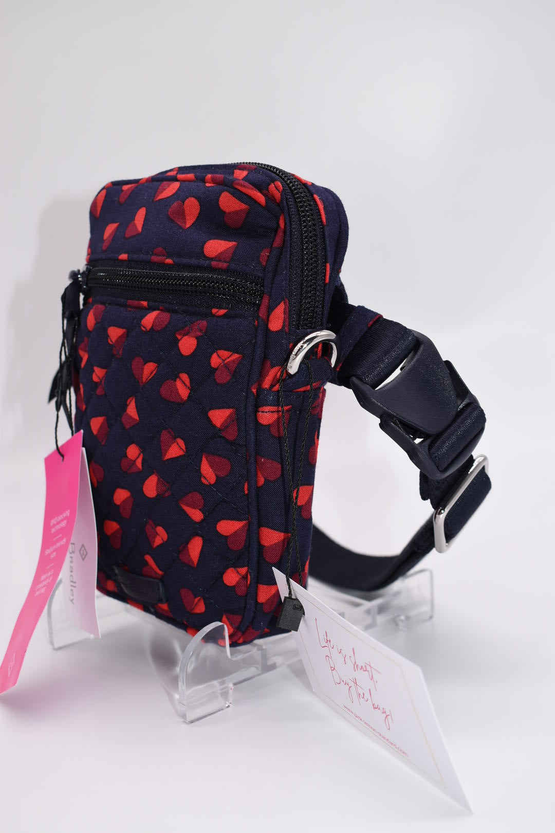 Vera Bradley RFID Convertible Crossbody Bag in Sweet Hearts