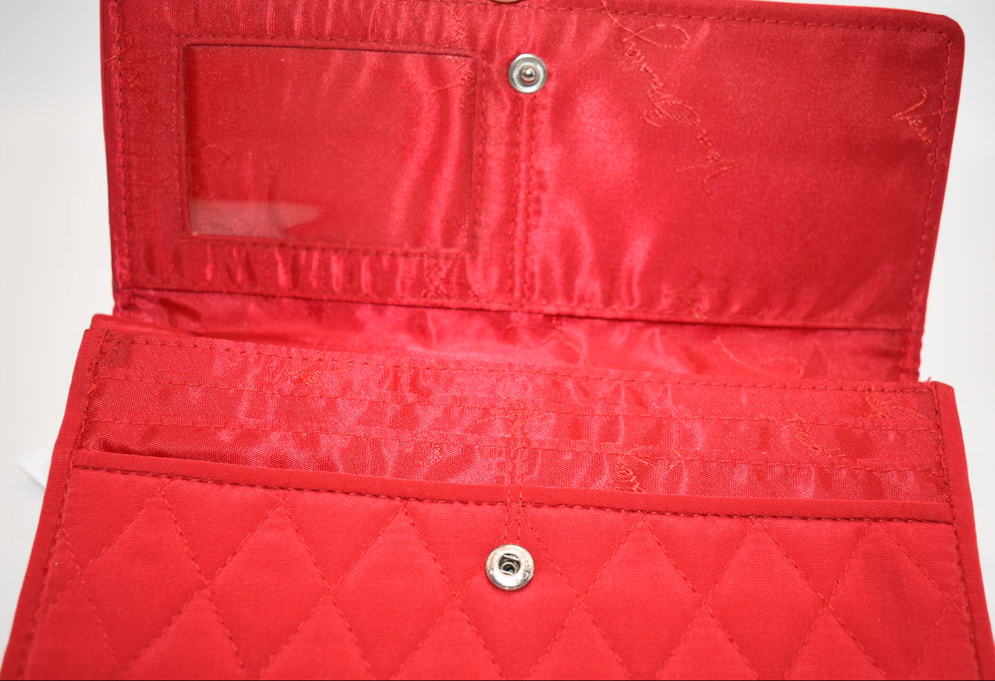 Vera Bradley Microfiber Clutch Wallet in Red